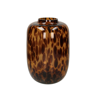 ZAROS Διακοσμητικό Γυάλινο Βάζο 'Leopard' Φ24x34cm XET-8618