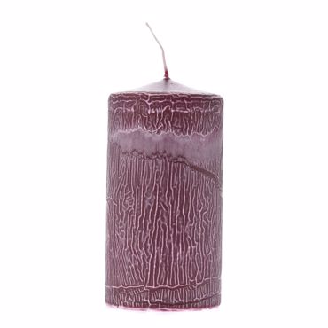Iliadis Μπορντώ Κερί ''Frosted'' Φ7x14cm 76372