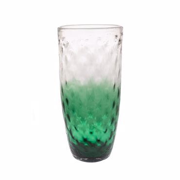Iliadis Βάζο Γυάλινο Διάφανο/Πράσινο Φ22x50cm 85021