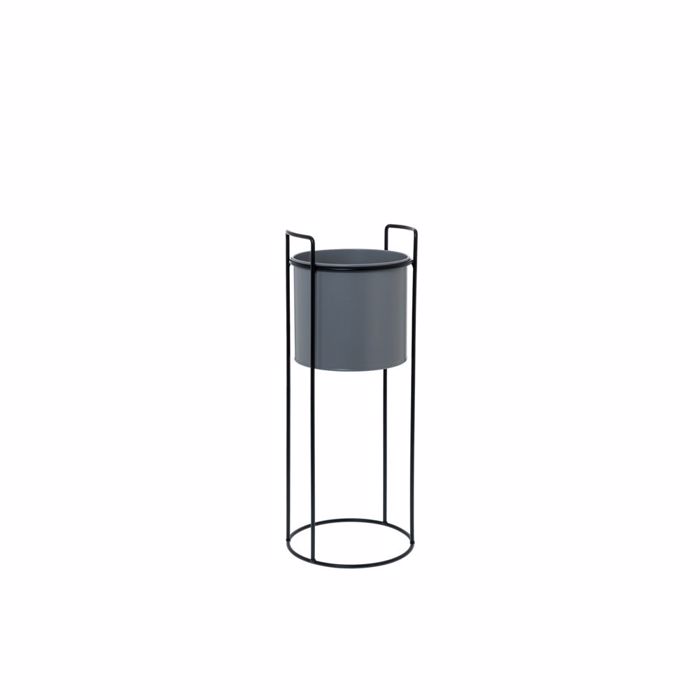 Iliadis Ggri Metalliko Kaspo F19x17cm se Mavri Metalliki Basi F19x50cm 85218