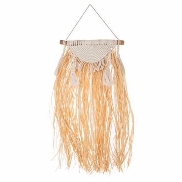 Iliadis Boho Μακραμέ Διακοσμητικό Τοίχου με Raffia 30x60/80cm 85657