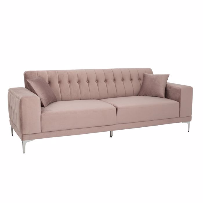 Iliadis Kanapes Trithesios Beloudinos Sapio Milo me Asimi Metallika Podia 236x86x85cm 88032