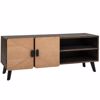 Iliadis Epiplo Tileorasis Xulino me Mavra Metallika Podia 150x40x58cm 88200