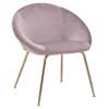 Inart Karekla Metalliki/Beloudini Xrusi/Roz 62X71X75/45 3-50-688-0018