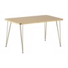 Inart Trapezi Saloniou Xulino/Metalliko Natural/Xruso 90X49X50 6-50-794-0012