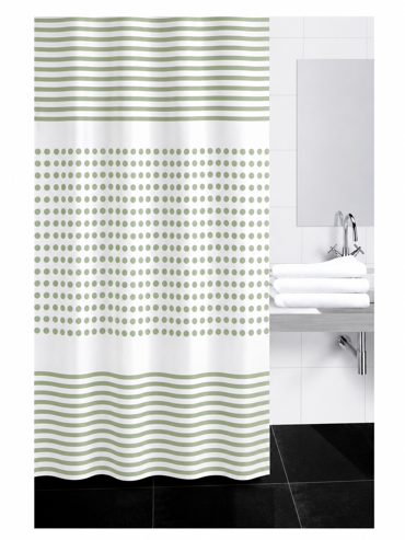 Click Κουρτίνα Μπάνιου Πλαστική Λαδί 180x180cm 6-65-560-0013