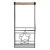 Inart Boukalothiki 2Theseon Metalliki/Xulini Mavri/Natural 17X9X39 6-70-299-0003