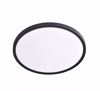 Inlight Plafoniera orofis LED 24W 3CCT (by switch on base) se mavri apoxrosi F30x2.5cm (42036-D-Black)