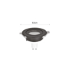 Inlight Downlight Spot GU10 se Mavri Apoxrosi GU10 (X00350B)