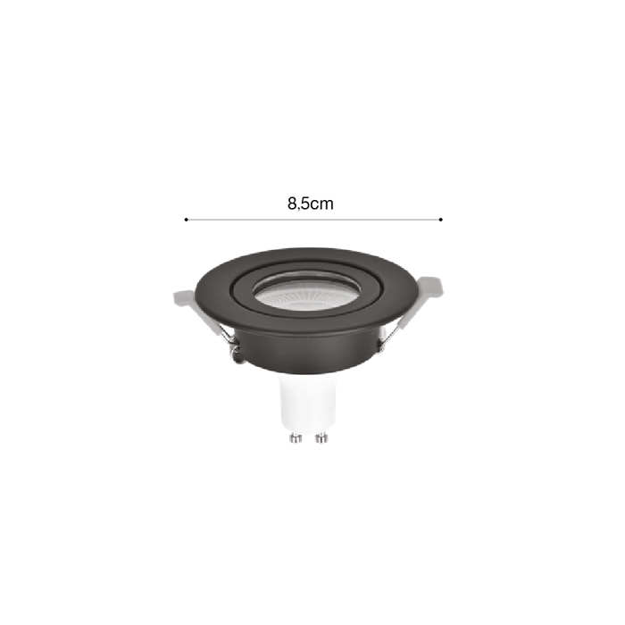 Inlight Downlight Spot GU10 se Mavri Apoxrosi GU10 (X00350B)