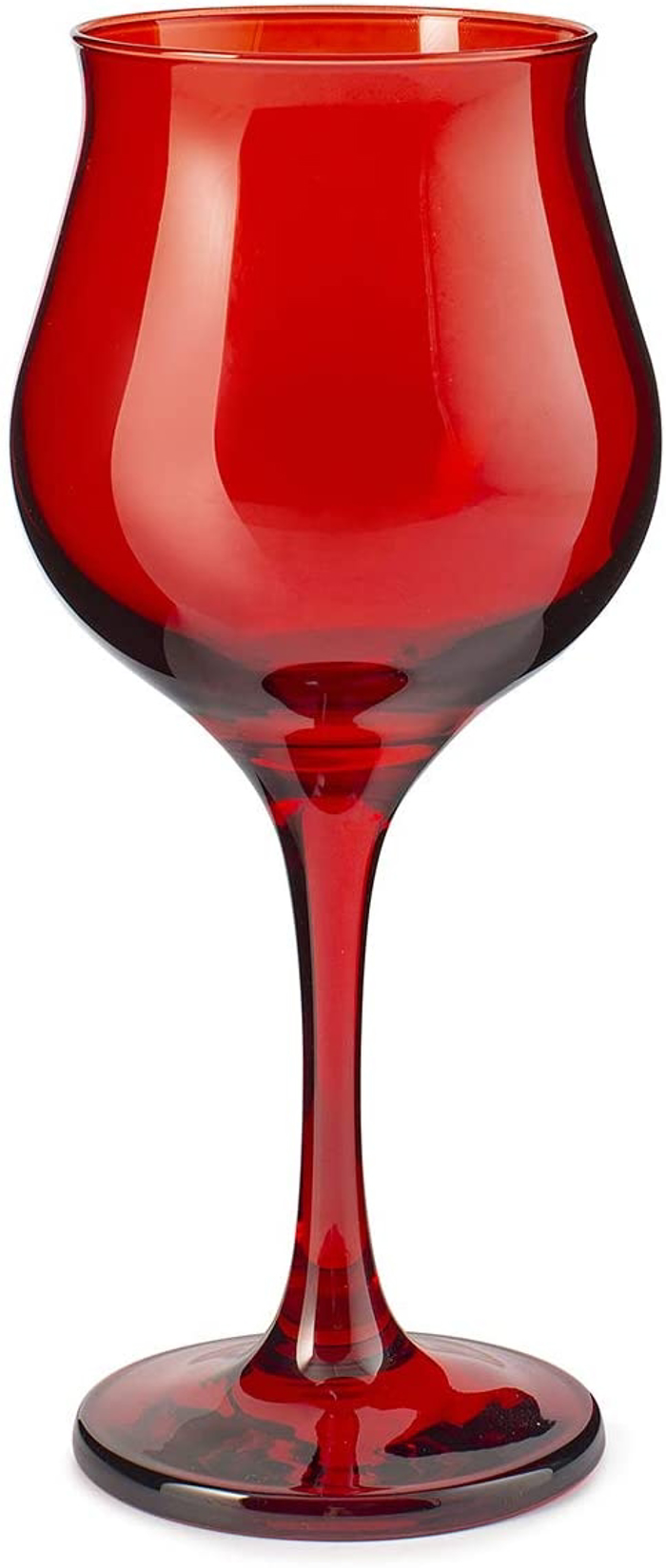 Kanellopoulos Set 6 Tem. Potiri Nerou 370ml Gyalino Kolonato WAVY RED PB44026800