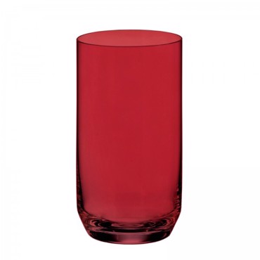 Bohemia ARA RED Σετ 6 Τεμ Ποτήρι Σωλήνα 400ml Κόκκινο Κρύσταλλο Βοημίας CTB2SF107240