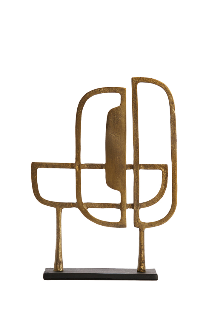 l'arte Epitrapezio Diakosmitiko 'Apron' Metalliko Xruso/Mavro 26x8x36cm