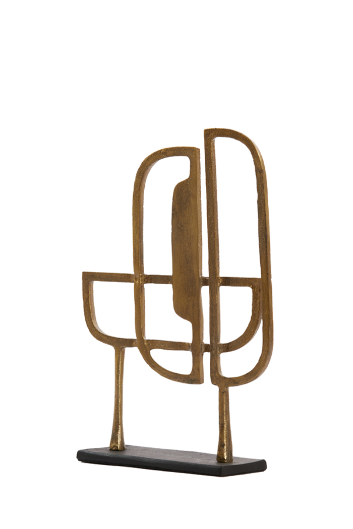 l'arte Epitrapezio Diakosmitiko 'Apron' Metalliko Xruso/Mavro 26x8x36cm