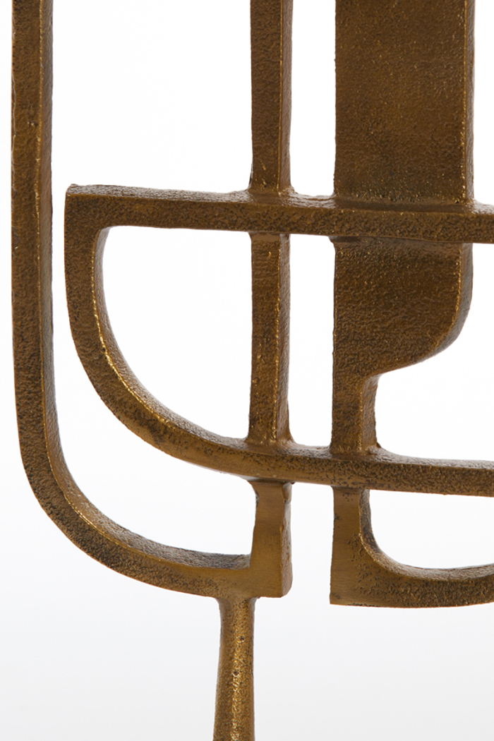 l'arte Epitrapezio Diakosmitiko 'Apron' Metalliko Xruso/Mavro 26x8x36cm