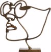 l'arte Epitrapezio Diakosmitiko 'Brace' Metalliko Antike Bronze 43x8x45cm