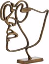 l'arte Epitrapezio Diakosmitiko 'Brace' Metalliko Antike Bronze 43x8x45cm
