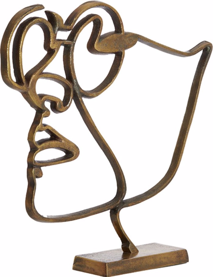 l'arte Epitrapezio Diakosmitiko 'Brace' Metalliko Antike Bronze 43x8x45cm