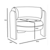 Liberta-Maison Garda Poluthrona Mavro 94x88x73cm 01-3288