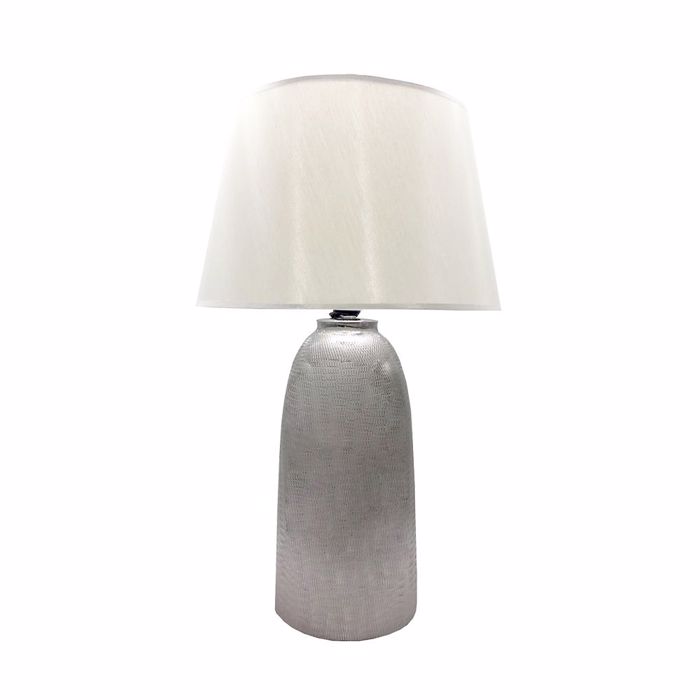 Liberta - Maison ARGENT Epitrapezio Fotistiko Keramiko Asimi me Lefko Kapelo 1xE27 F40.5x67cm 016237