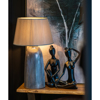 Liberta - Maison ARGENT Epitrapezio Fotistiko Keramiko Asimi me Lefko Kapelo 1xE27 F40.5x67cm 016237