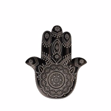 Liberta - Maison HAMSA DECO ΤΟΙΧΟΥ Διακοσμητικό Resin Μαύρο/Λευκό 25x3x30cm 019682