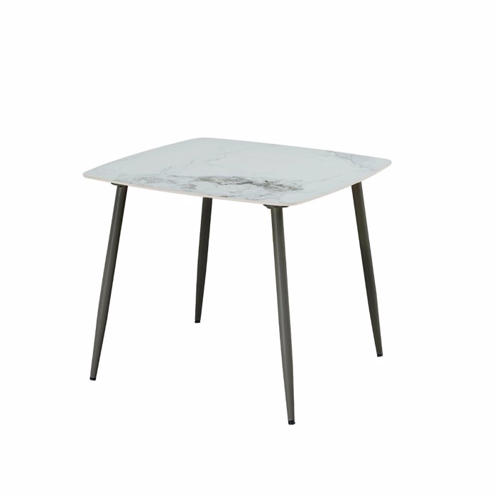 Liberta - Maison QUADRO Trapezi Lefko me Opsi Marmarou 90x90x77cm 02-0671