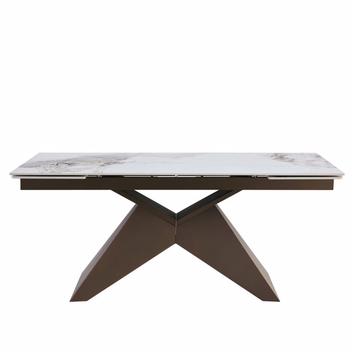 Liberta-Maison Marron Trapezi Epekteinomeno-i Lefko Me Opsi Marmarou 180x90x75cm 02-0687