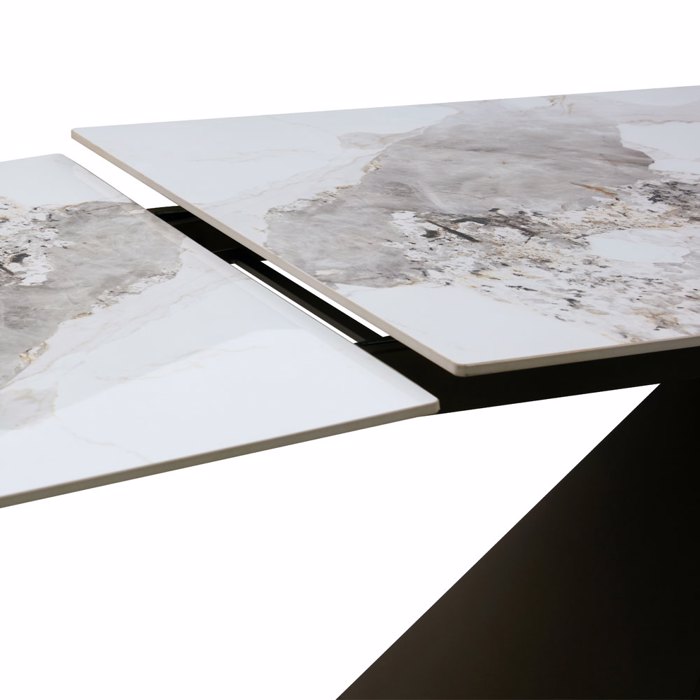 Liberta-Maison Marron Trapezi Epekteinomeno-i Lefko Me Opsi Marmarou 180x90x75cm 02-0687
