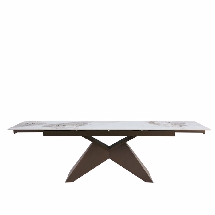 Liberta-Maison Marron Trapezi Epekteinomeno-i Lefko Me Opsi Marmarou 180x90x75cm 02-0687