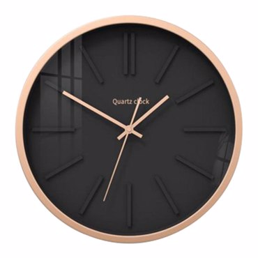 Liberta - Maison ZOOM Ρολόι Τοίχου Μεταλλικό/MDF Μαύρο/Χρυσό Φ40x6cm 021958