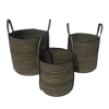 Liberta - Maison YIRMI Set ton 3 Kalathi apo Gouta Fusiko/Mavro F40x40cm 022016