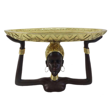 Liberta - Maison JESIRA DECO Πρόσωπο Resin Χρυσό/Μαύρο 28x14x17.5cm 022114