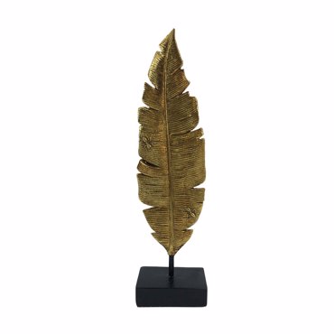 Liberta - Maison ARADA DECO Φύλλο Resin Χρυσό/Μαύρο 8.2x5x30cm 022730