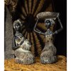 Liberta - Maison RABIA 2 DECO Figura Resin Mavri/Kafe/Lefki 12x7.5x18cm 022739