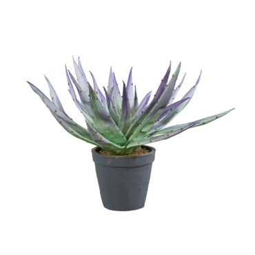 Liberta - Maison ALOE MAUVE Τεχνητό Φυτό EVA FOAM/Κεραμικό Μωβ/Πράσινο/Μαύρο 32cm 024046