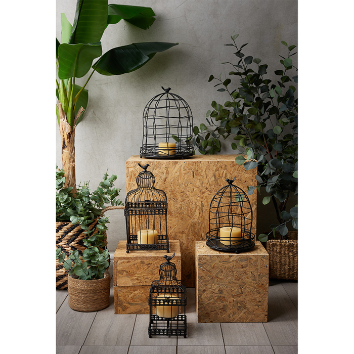 Liberta - Maison DAISY DECO Set ton 2 Kloubi Metalliko Mavro 20x20x46cm/16x16x39cm 024128