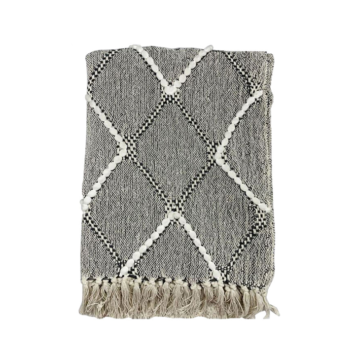 Liberta - Maison DEHO Rixtari Diakosmitiko 130x170cm Bambaki Lefko Mavro Polyester 026027