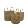 Liberta-Maison Del Mar Kalathi Xerouli Set 3TMx 35x35x35cm Seagrass Fusiko 027383