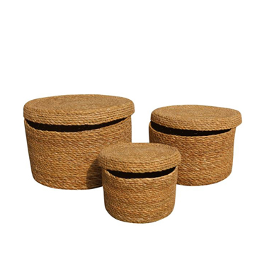 Liberta-Maison Del Mar Box Κουτί Αποθήκευσης Set 3τμχ 25x225x14cm Seagrass Φυσικό 027387