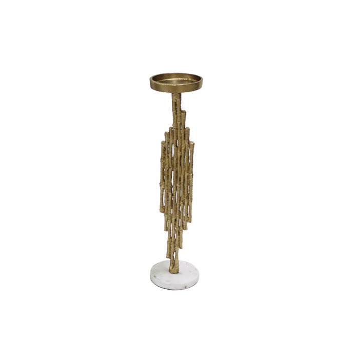 Liberta REED 42,5 KIROPIGO 10x10x43cm ALOuMINIO XRuSO ANTIQUE LEuKO MARMARO 027937