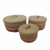 Liberta - Maison CASSIA Kouti Apothikefsis Set ton 3 33x33x16cm Seagrass Fusiko Terracotta 028690