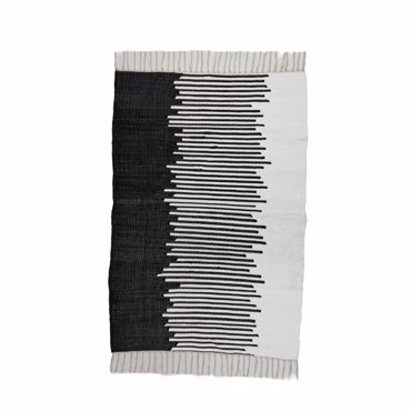 Liberta - Maison AVERY Χαλί Διαδρόμου 150x80cm Γιούτα Λευκό Μαύρο Βαμβακί 028714