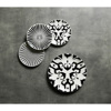 Liberta-Maison Thyme Piato Gukou Set 7tmx 30x30x3cm New Bone China Lefko Mavro 028892