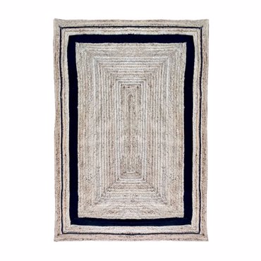 Liberta - Maison REVA Χαλί Σαλονιού 200x300cm Γιούτα Φυσικό Μαύρο Βαμβακί 029136