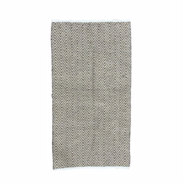 Liberta - Maison UMA Χαλί Διαδρόμου 70x140cm Γιούτα Μπεζ Μαύρο Βαμβάκι 029156