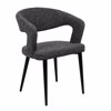 Liberta-Maison Caprice Karekla Poluthrona Mavro Ggri Mavro Mat 56x56x81cm 03-1186