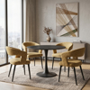 Liberta-Maison Caprice Karekla Poluthrona Moustardi Lefko Mavro Mat 56x56x81cm 03-1187