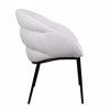 Liberta-Maison Carmen Karekla Poluthrona Cream Mavro Mat 59x60.5x83.5cm 03-1189
