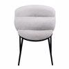 Liberta-Maison Carmen Karekla Poluthrona Cream Mavro Mat 59x60.5x83.5cm 03-1189